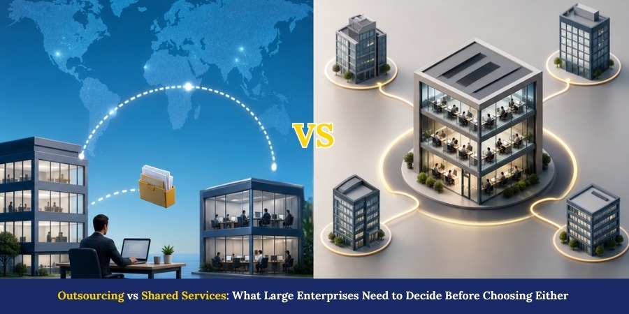 Outsourcing vs Shared Services: What Large Enterprises Need to Decide Before Choosing Either